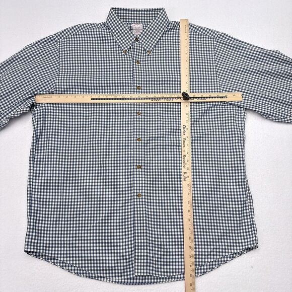 Brooks Brothers Button Down Shirt Men’s Size XL Blue Checks Career Casual - Picture 8 of 10